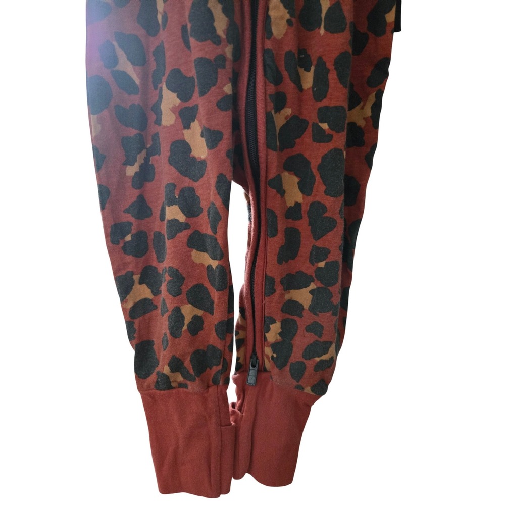 Bonds Wondersuit Romper Size 0 6-12 Months Leopard Print Red Brown Baby Overalls - Picture 3 of 6